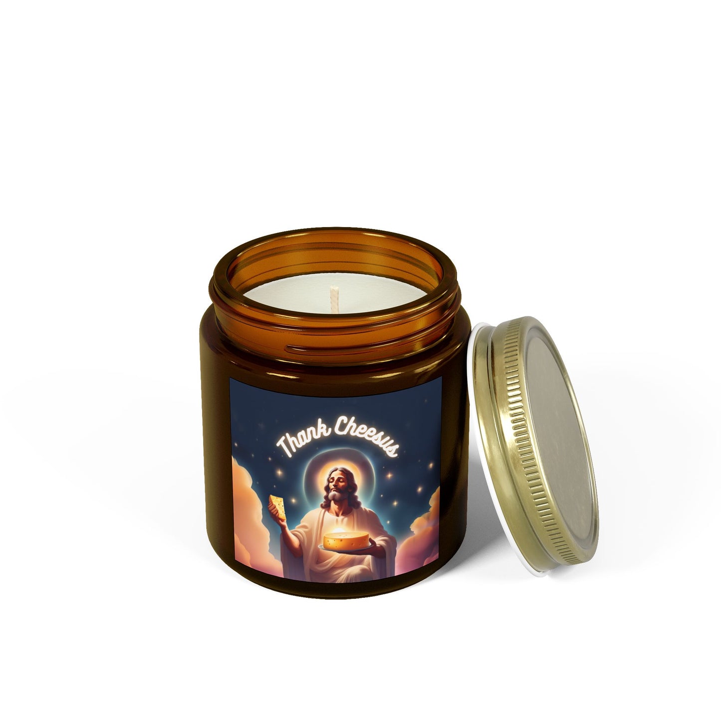 Thank Cheesus Candle – Funny Candle for Cheese Lovers – Unique Gift for Cheese Fans