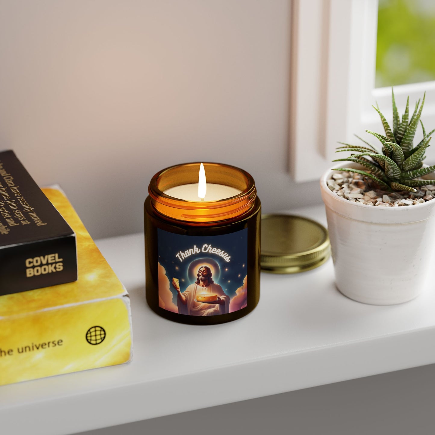 Thank Cheesus Candle – Funny Candle for Cheese Lovers – Unique Gift for Cheese Fans