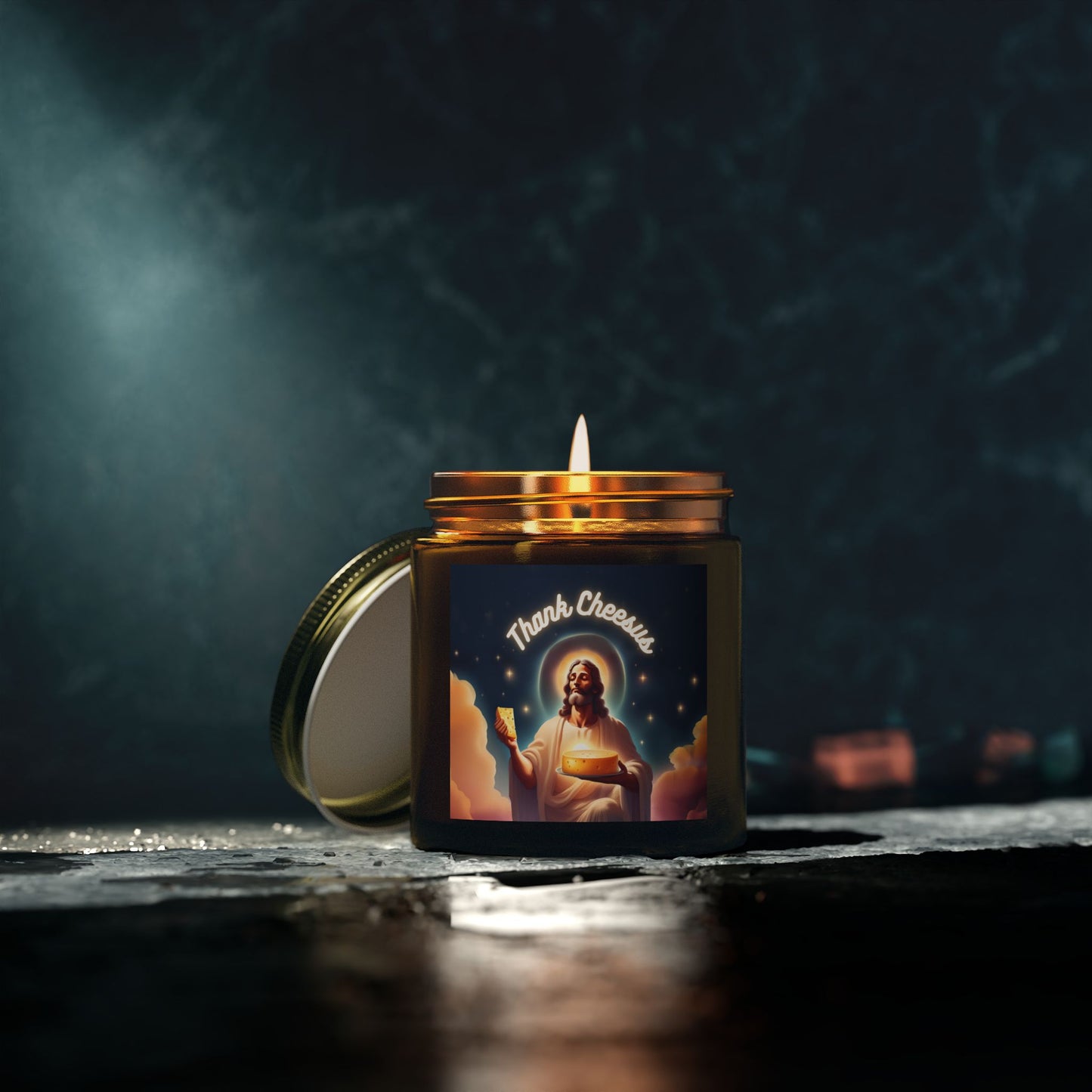 Thank Cheesus Candle – Funny Candle for Cheese Lovers – Unique Gift for Cheese Fans