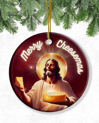 Merry Cheesemas – Funny Cheese Lover’s Christmas Ornament
